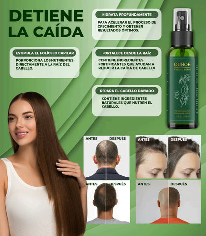 Spray Ouhoe ✔️ Crecimiento y Fortalecimiento Capilar 🌿✨