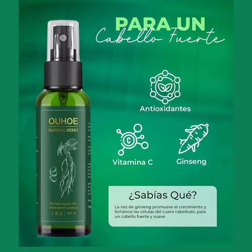 Spray Ouhoe ✔️ Crecimiento y Fortalecimiento Capilar 🌿✨